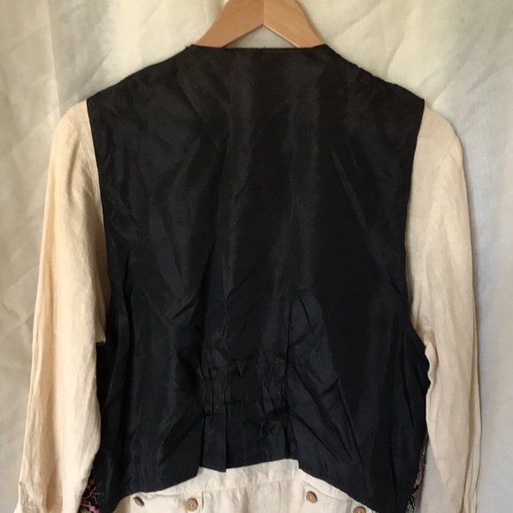 Vtg embroidery 35th 10th NYC Nicholas Jason western festival vest Sz M - Picture 5 of 9